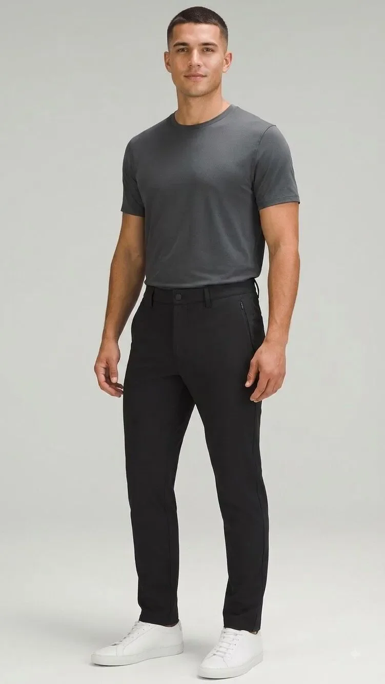 Banana Republic Men's Flat Front Performance Stretch Pants - Black (34x32) NWT B